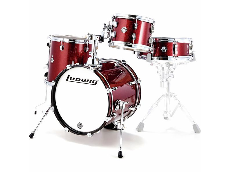 Komplet/Set akustičnih bobnov Ludwig Breakbeats Wine Red Sparkle 