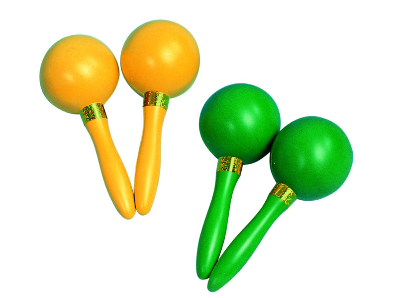 Maracas 64 mm različne barve par Goldon 33770