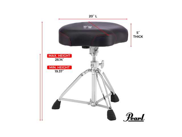 Stol za bobne Pearl D-3500 Roadster Multi-Core Saddle Drum Throne