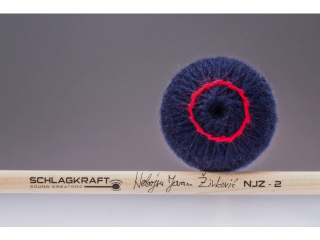 Udarjalke za marimbo Schlagkraft NJZ-2(R) Rattan Medium Soft Ocean Deep Blue Nebojša Jovan Živković